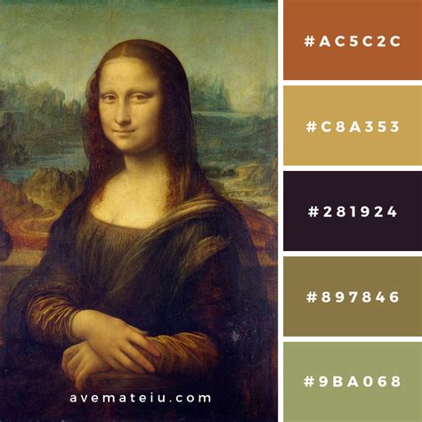 mona lisa lv|Mona Lisa color codes.